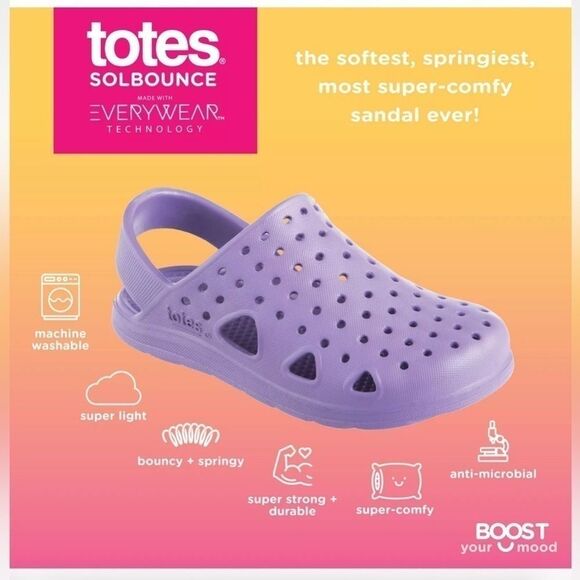 Totes Sol Bounce Toddler Clogs, Toddler Boy's,, Size: 7-8T, Blue washable shoes - Picture 1 of 12